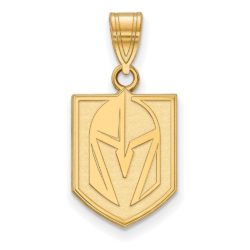 SS 14k Yellow Gold Plated NHL Vegas Golden Knights MD Pendant