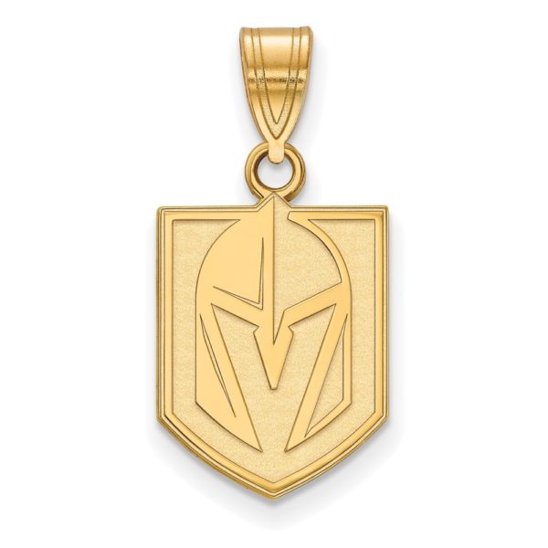 SS 14k Yellow Gold Plated NHL Vegas Golden Knights MD Pendant