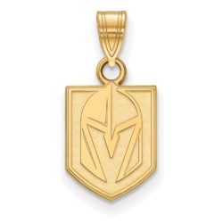 SS 14k Yellow Gold Plated NHL Vegas Golden Knights Small Pendant