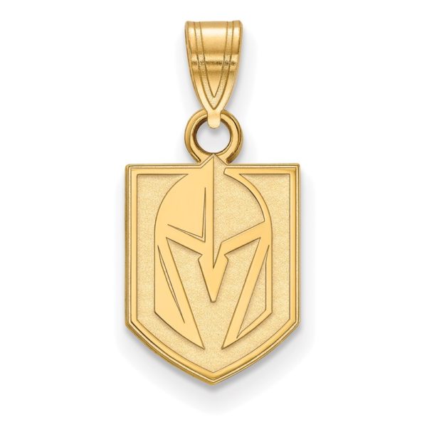 SS 14k Yellow Gold Plated NHL Vegas Golden Knights Small Pendant