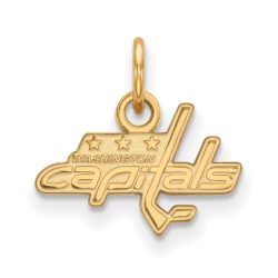 SS 14k Yellow Gold Plated NHL Washington Capitals XS (Tiny) Charm