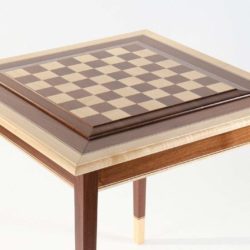 Walnut Maple Premium Hardwood Chess Table (DISCOUNTED FOR IMPERFECTION)