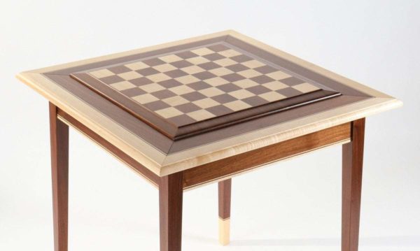 Walnut Maple Premium Hardwood Chess Table (DISCOUNTED FOR IMPERFECTION)