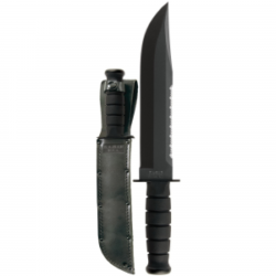 KA-BAR Big Brother Clip Point Fixed Blade Knife, 9.375", Black - 2211