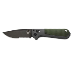 Benchmade Redoubt Axis Serrated Drop Point Folding Knife, Black - 430SBK