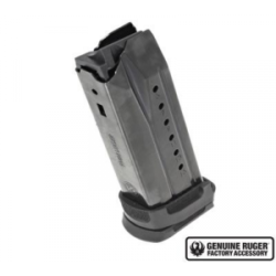 Ruger Security-9 Compact Magazine 9mm Black Oxide Steel with Polymer Adapter 15/rd