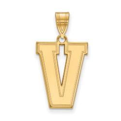 10k Yellow Gold Vanderbilt U. Large Initial V Pendant