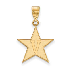 10k Yellow Gold Vanderbilt U. Large Logo Pendant