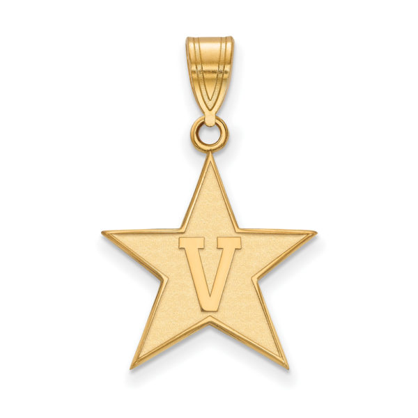 10k Yellow Gold Vanderbilt U. Large Logo Pendant