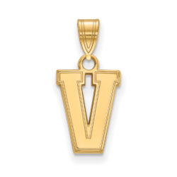 10k Yellow Gold Vanderbilt U. Small Initial V Pendant