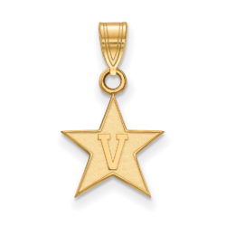 10k Yellow Gold Vanderbilt U. Small Logo Pendant