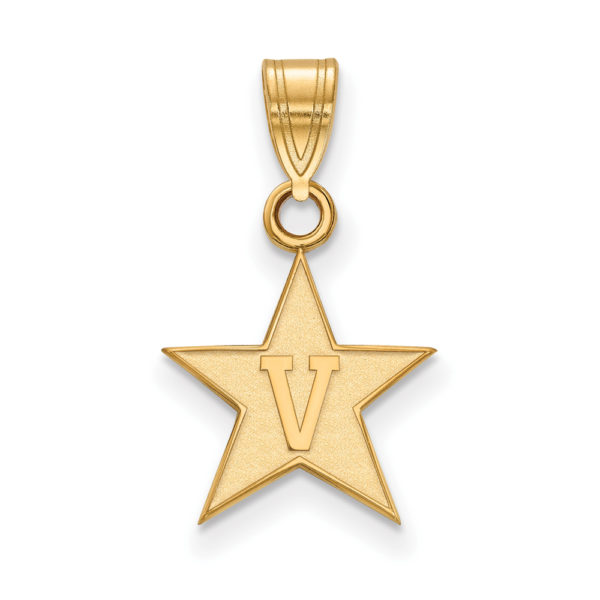 10k Yellow Gold Vanderbilt U. Small Logo Pendant