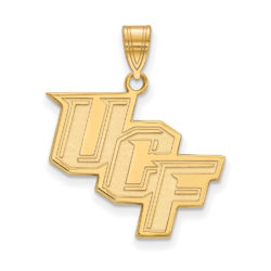 14k Yellow Gold Central Florida Large 'UCF' Pendant