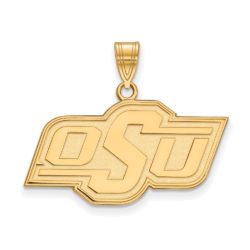 10k Yellow Gold Oklahoma State Medium Pendant