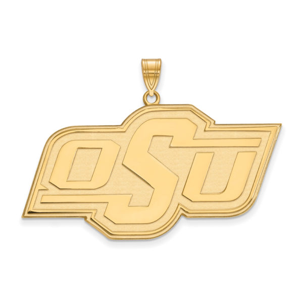 14k Gold Plated Silver Oklahoma State XL Pendant