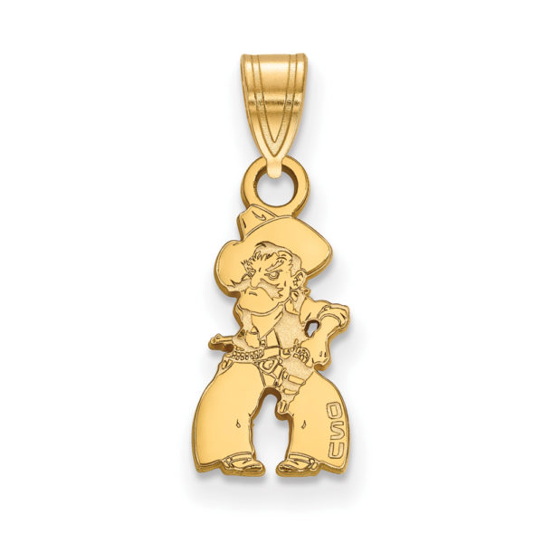 14k Yellow Gold Oklahoma State Small Pendant