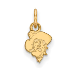 14k Yellow Gold Oklahoma State XS (Tiny) Charm or Pendant