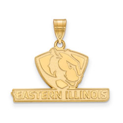 10k Yellow Gold Eastern Illinois U Medium Pendant