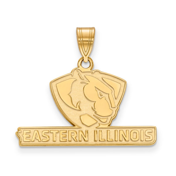 10k Yellow Gold Eastern Illinois U Medium Pendant