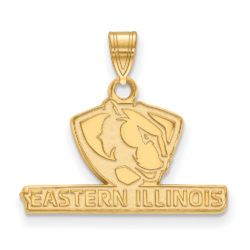 10k Yellow Gold Eastern Illinois U Small Pendant