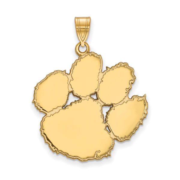 14k Gold Plated Silver Clemson U XL Pendant