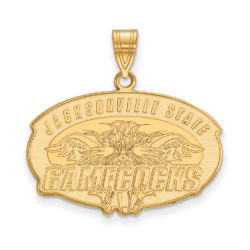 14k Gold Plated Silver Jacksonville State Large Pendant