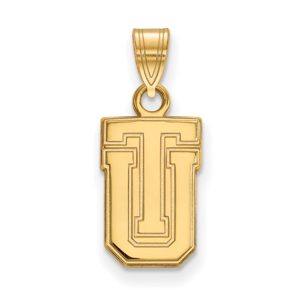 14k Gold Plated Silver The U. of Tulsa Small 'TU' Pendant