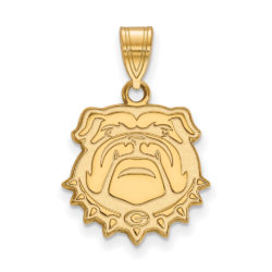 14k Gold Plated Silver U. of Georgia Medium Bulldog Pendant