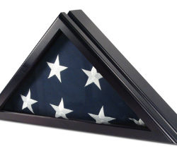 Flag Display Case for 5Ft X 9.5Ft Flag - Black Cherry