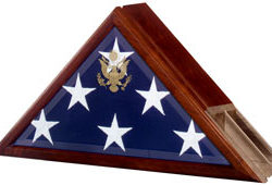 Funeral Flag Case, Flag and Urn Built In