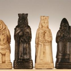 House of Hauteville Chessmen - Antique White and Black Marble Resin