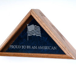 Large Flag Display Case Includes Engraved Emblem