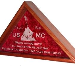 Laser Engraved Flag Display Case- Flag Case