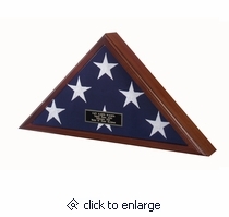 Memorial Flag Case In Cherry Finish