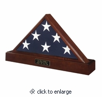 Military Flag Case and Pedestal Urn