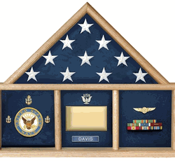 Oak 3 X 5 Flag Memorial Case