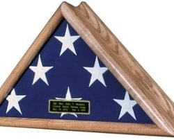 Patriot Flag Case - Real Oak Wood Flag Case