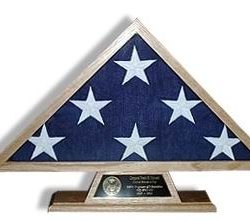 Pedestal Flag Case, Internment Flag Case, Pedestal and A Flag Ca