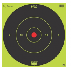 Pro-Shot Splatter Shot 8" Green Bull's-Eye Target - Peel and Stick - 6 Pack - 8B-GREEN-6PK