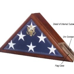 Urn and Flag Case, Funeral Flag Case