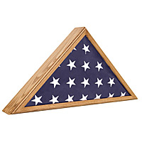 Veteran Oak Flag Case, Military Flag Display Cases,