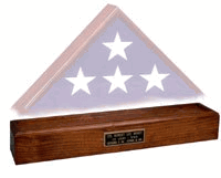 Wood Pedestal, Pedestal for A Flag Case