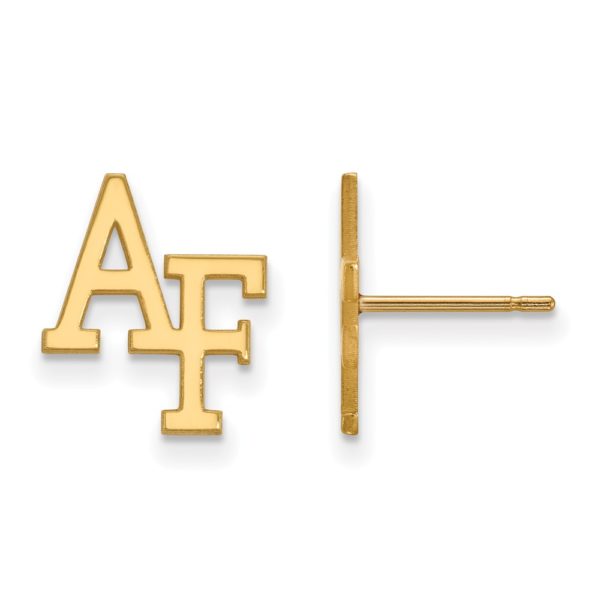 10k Yellow Gold Air Force Academy Post Earrings