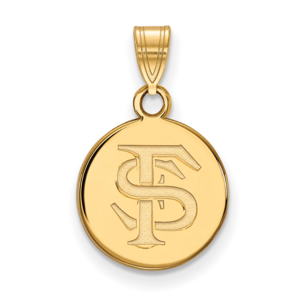 10k Yellow Gold Florida State Small Disc Pendant