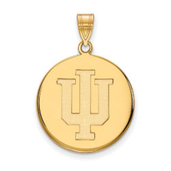 10k Yellow Gold Indiana U Large Disc Pendant