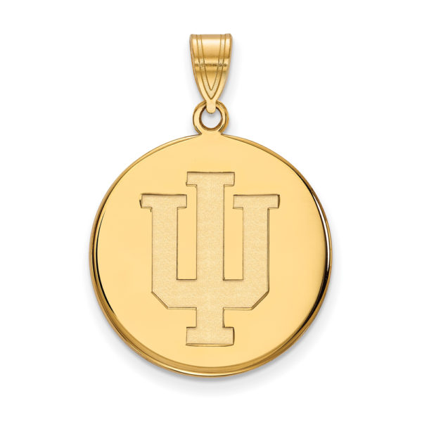 10k Yellow Gold Indiana U Large Disc Pendant