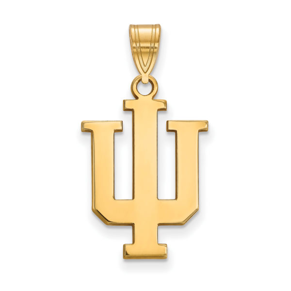 10k Yellow Gold Indiana U Large 'IU' Pendant