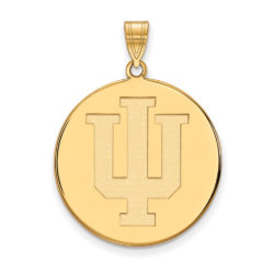 10k Yellow Gold Indiana U XL Disc Pendant