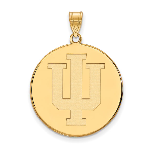 10k Yellow Gold Indiana U XL Disc Pendant