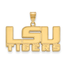 10k Yellow Gold Louisiana State Medium 'LSU TIGERS' Pendant